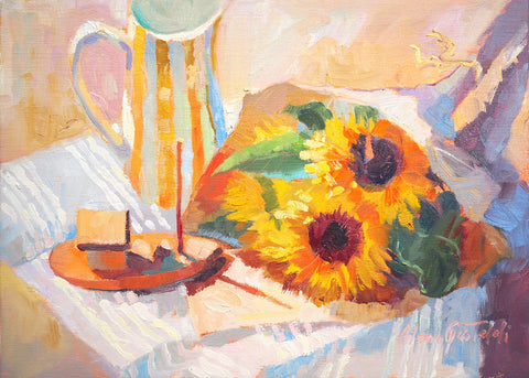 Still life, objects, flowers