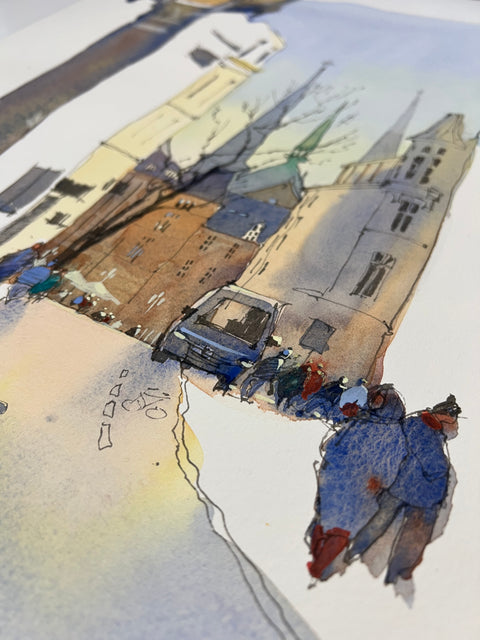 Luxembourg City, Rue du Fossé, 48x36 cm