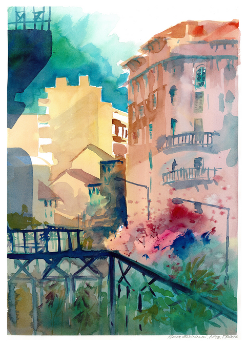 Coffee with a view (40x30 cm)