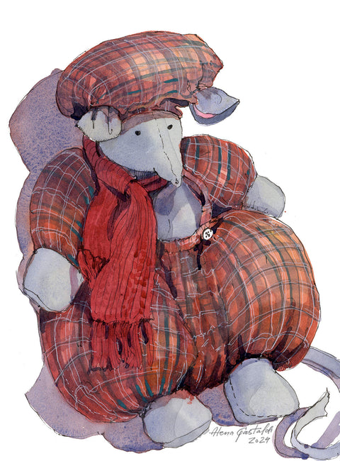 Mouse in tartan